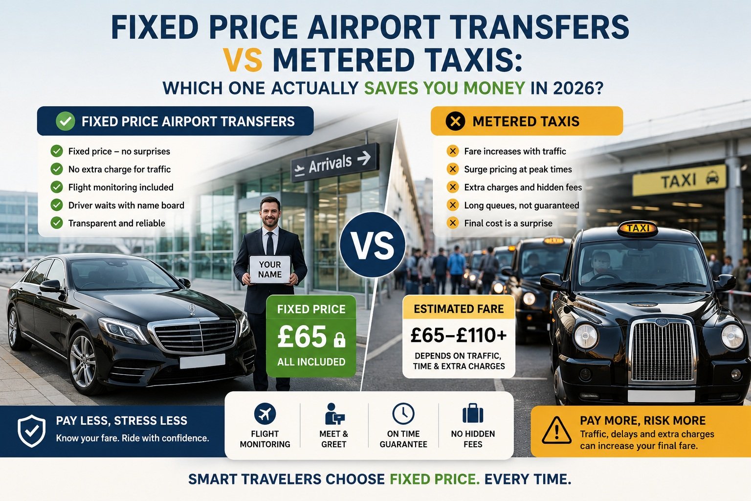Fixed Price Airport Transfers vs Metered Taxis